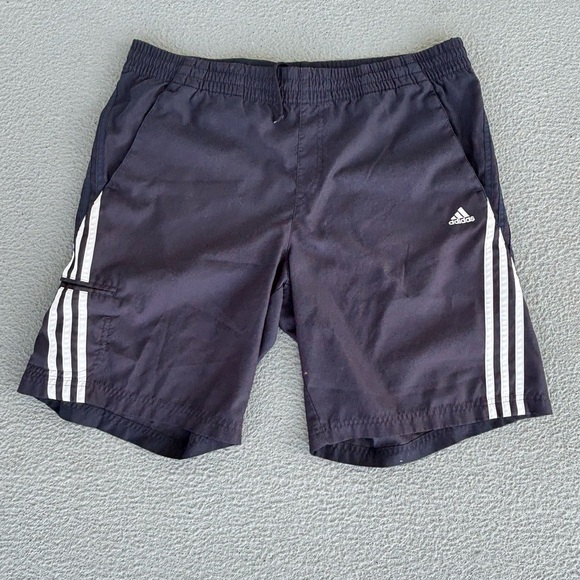 Adidas Shorts Men's XL Athleisure Security Pocket Media Pocket Retro 3 Stripe - Picture 1 of 5